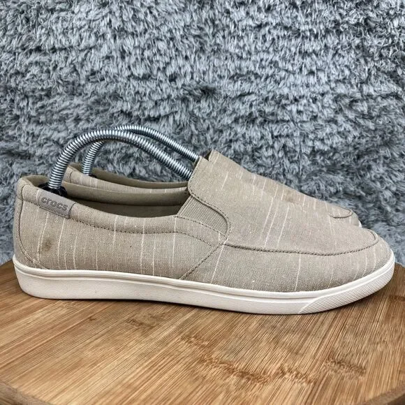 Crocs Citilane Sneakers Women's 11 Slip On Beige Canvas Shoes - Picture 9 of 9